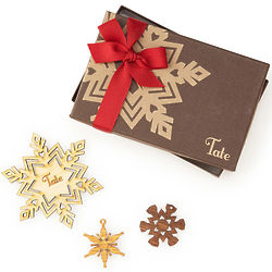 Maple Wood Personalized Snowflake Ornament