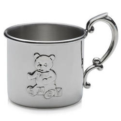 Silver Teddy Bear Baby Cup