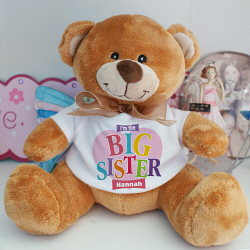 Personalized Big Sister Heart Plush Teddy Bear