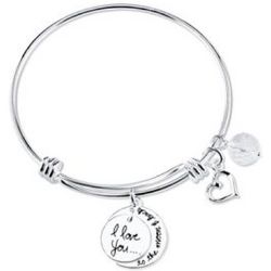 I Love You to the Moon & Back Sterling Silver Charm Bracelet