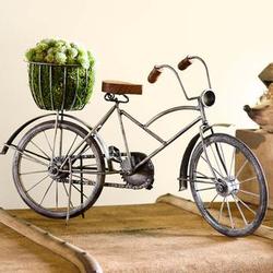Handcrafted Bicycle Sculpture with Planter