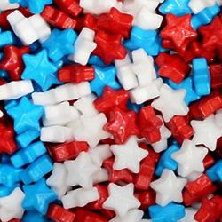 Red White and Blue Hard Candy Stars - 1 Pound