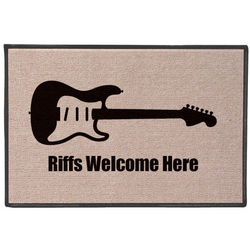 Riffs Welcome Here Guitar Doormat