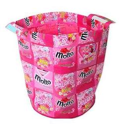 Pink Recycled Wrapper Laundry Basket