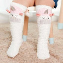Fluffy Unicorn Infant Knee High Socks