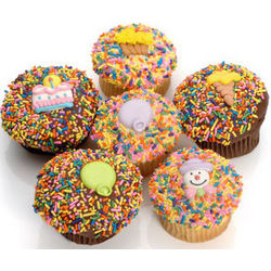 6 Pack of Birthday Cupcakes