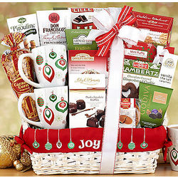 Holiday Coffee, Cocoa and Tea Gfit Basket Assortment