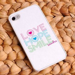 White Trimmed Personalized iPhone Case