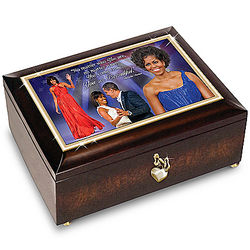 Michelle Obama Music Box with Lighted Imagery