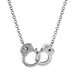 Shades of Grey Inspired Sterling Silver Handcuff Necklace