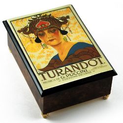 Turandot Tribute Hand Painted Italian Music Box
