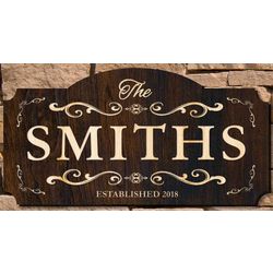 House to Home Personalized Wood Sign