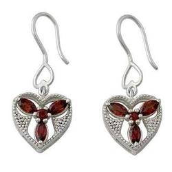 Radiant Romance Garnet Dangle Earrings