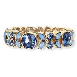 Jen's Escape Blue Crystal Stretch Bracelet