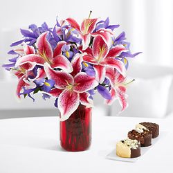 Mom's Spectacular Joyful Bouquet with Dipped Cheesecake Trio