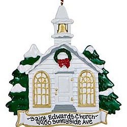 Church Personalized Christmas Ornament