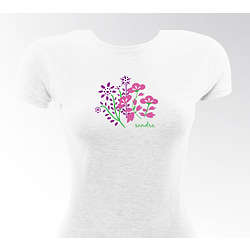 Personalized Flirty Gal Bouquet Fitted T-Shirt