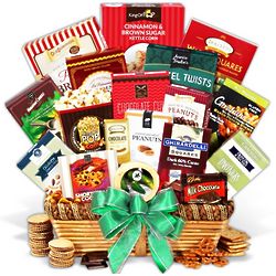 Gourmet Popcorn, Cookies and More Holiday Gift Basket