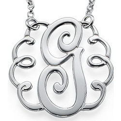 Personalized Single Initial Monogram Necklace
