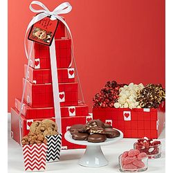 Be My Valentine Popcorn and Sweets Gift Tower