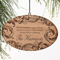 Family Blessings Personalized Ornament