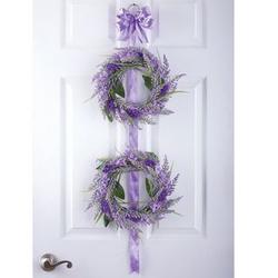 2 Synthetic Lavender Floral Wreaths