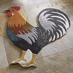 3' Rooster Cutout Rug