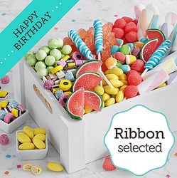 Sweet Surprises Gift Crate with Birthday Ribbon