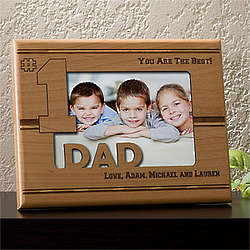 Number One Dad Personalized Picture Frame