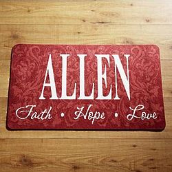 Personalized Faith, Hope, Love Doormat