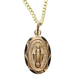 Infants Gold Oval Miraculous Medal