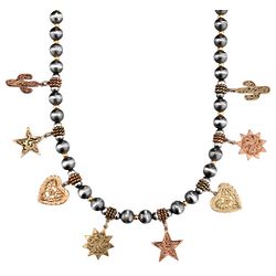 American West Mixed Metal Charm Necklace