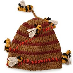 Hand Crocheted Bee Hive Hat
