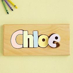 Pastel Colors Name Puzzle Board