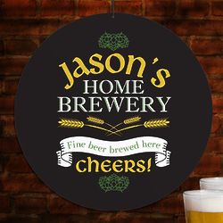 Personalized 13" Home Brewery Wall Sign