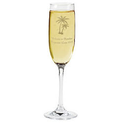 Personalized Luau Champagne Flute