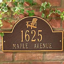 Adirondack Address Plaque
