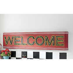 Wired Metal Retro Welcome Sign