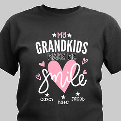 My Grandkids Make Me Smile Personalized T-Shirt