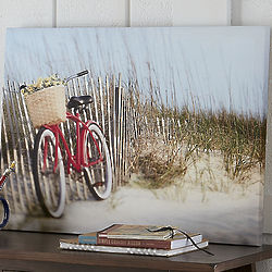 Bicycle On the Beach Canvas
