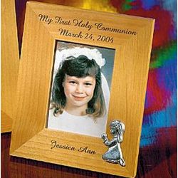 Pewter Figurine First Communion 3.5x5 Personalized Frame