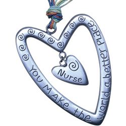Nurses Make the World A Better Place Heart Ornament