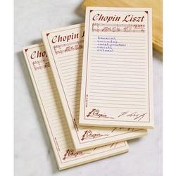 Chopin Liszt Shopping List Note Pads