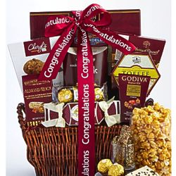 Congratulations! Deluxe Snacks and Sweets Balsam Gift Basket