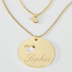 Personalized Mommy & Me Gold-Plated Necklaces