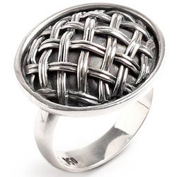 Inca Weave Sterling Silver Cocktail Ring