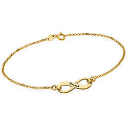 Personalized 18K Gold-Plated Infinity Bracelet
