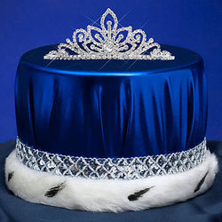 Blue and Silver Regal Tiara and Crown