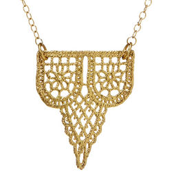 Castillo Gold Dipped Lace Necklace