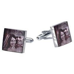 Personalized Photo Fadeproof Pewter Cufflinks